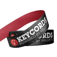 Keycord met een echt geproduceerd bedrijfslogo